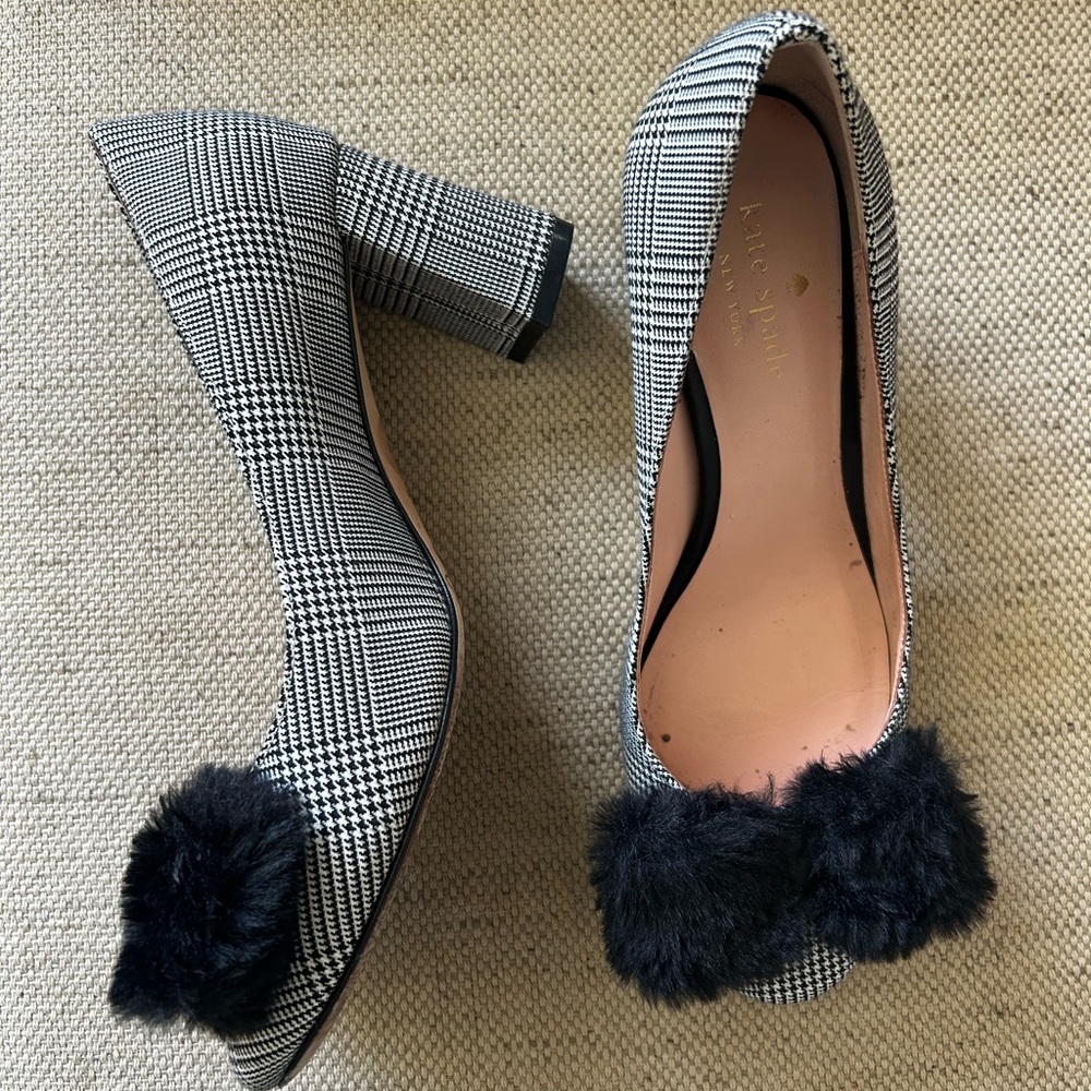 Kate Spade Carine Houndstooth  block Women's Heels